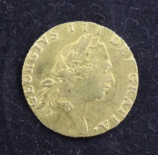 A George III gold half guinea, 1796,
